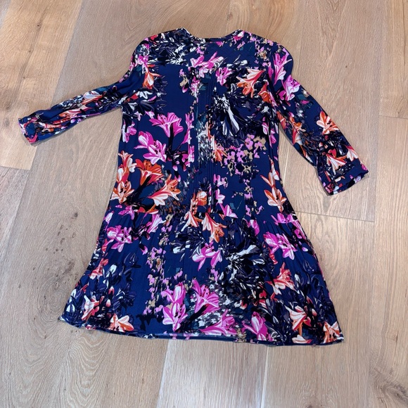 Anthropologie | Maeve | Drop Waist Floral Dress | 3/4 Length Sleeves | Boho - Picture 2 of 7